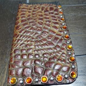 Doublejsaddlery Western Croc print soft Glass case.